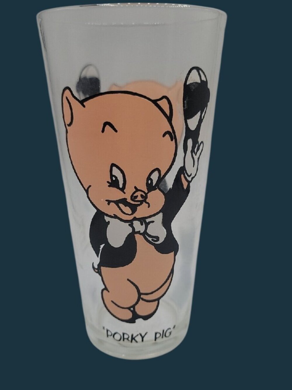 Porky Pig Pepsi Drinking Glass Cup 1973 Tumbler Looney Tunes Warner Bros Vintage